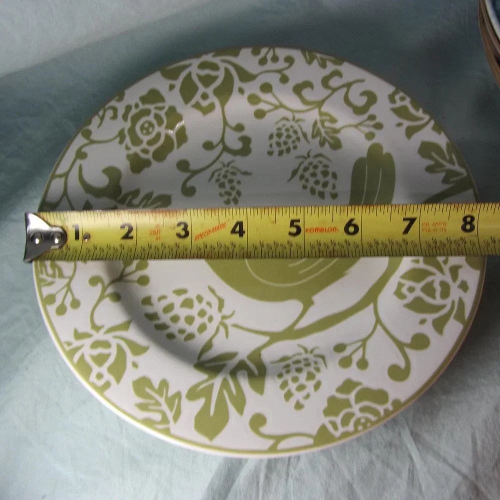 3 for $40 - Pier 1 sage green bird salad plate (w1412)